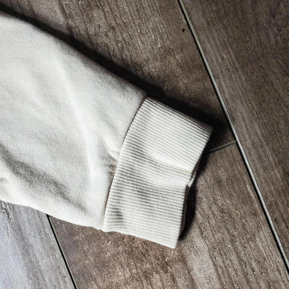 H&M Star Wars The Mandalorian Boys 6X/7 Cream Metallic Blue Pullover Hoodie - Picture 11 of 15